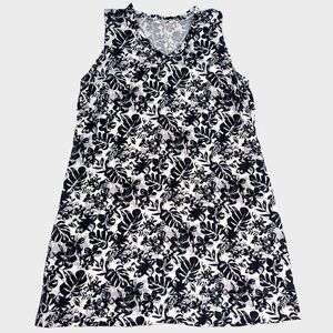 Briggs Linen Blend Dress Womens XL Floral Midi Sundress Spring Summer Resortwear
